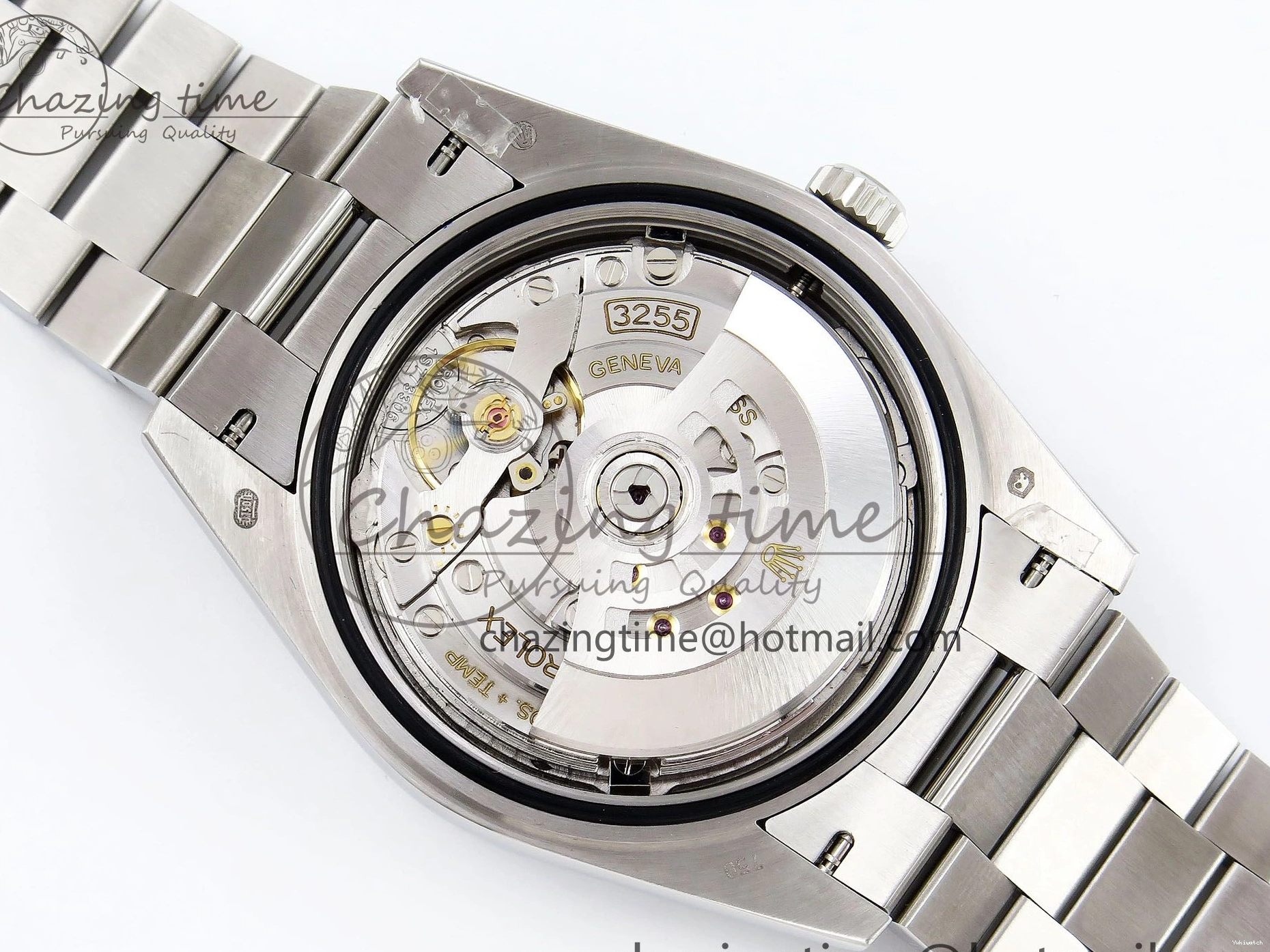 Weight) DayDate Ice JDF Steel 40 904L on SS VR3255 Bracelet Textured Blue President V3 (Gain Dial 0114